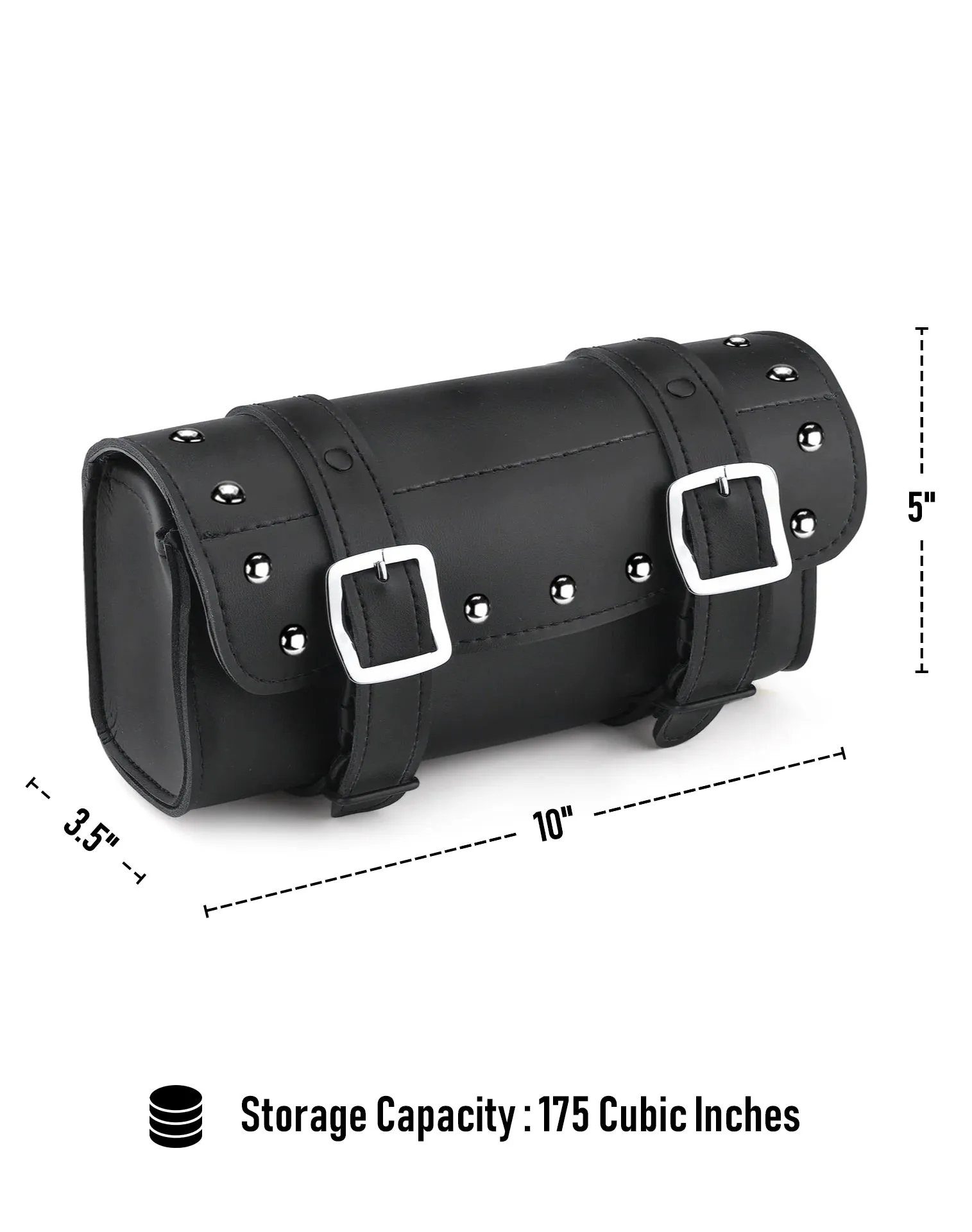 2L - Armor Studded Yamaha Leather Motorcycle Fork Bag