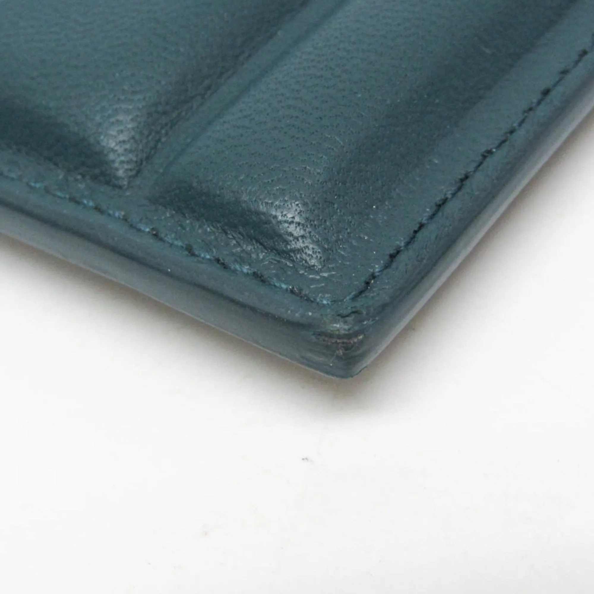 Bottega Veneta Bloc Turquoise Leather Bag