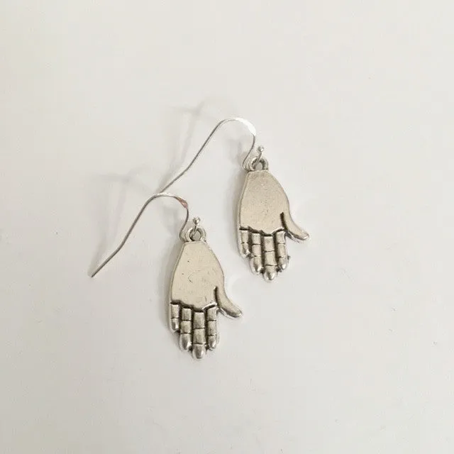 Earrings/hand shaped/hand therapy jewelry