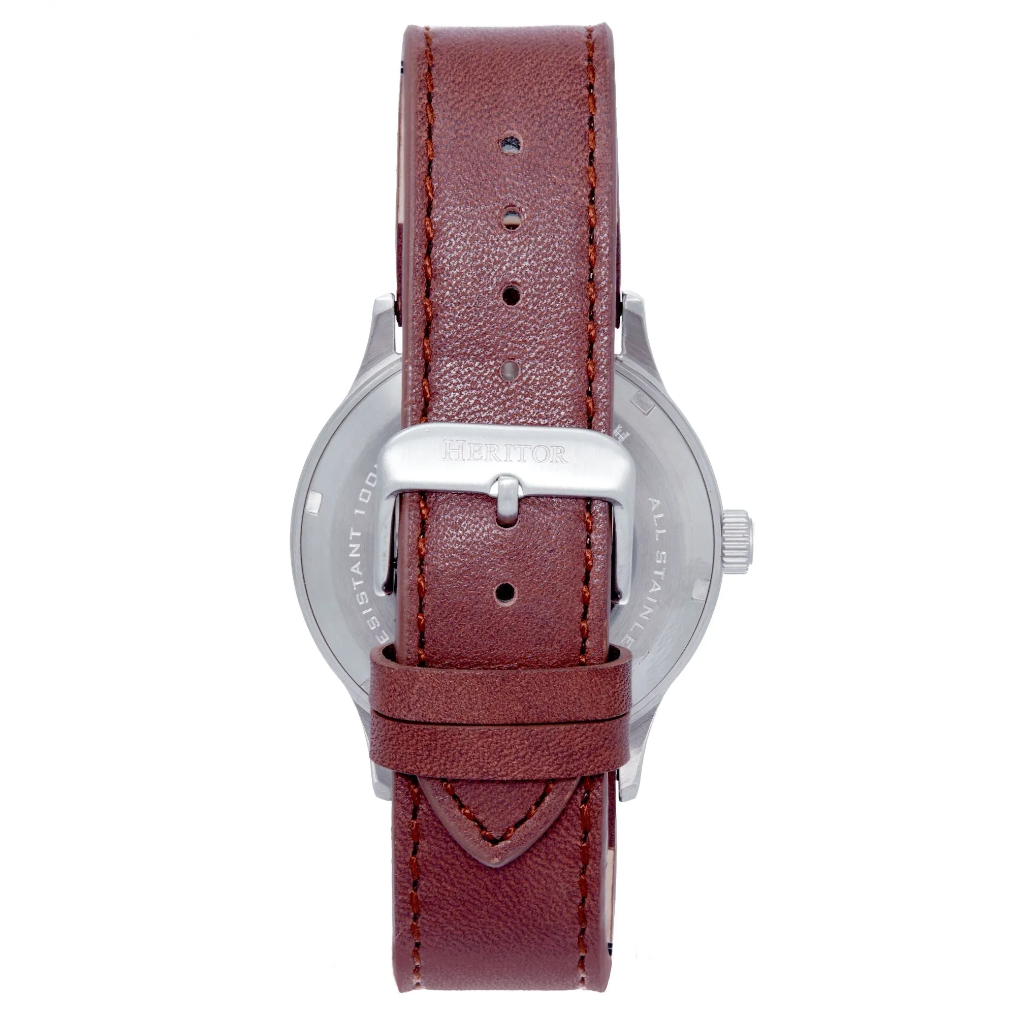 Heritor Automatic Dayne Leather-Band Watch w/Date