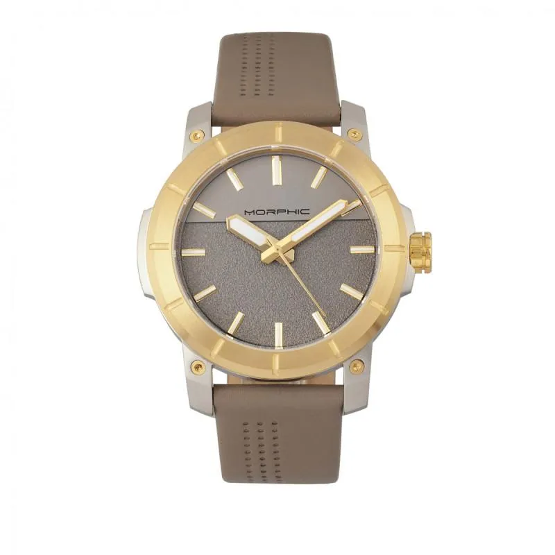 Morphic M54 Series Leather-Band Chronograph Watch