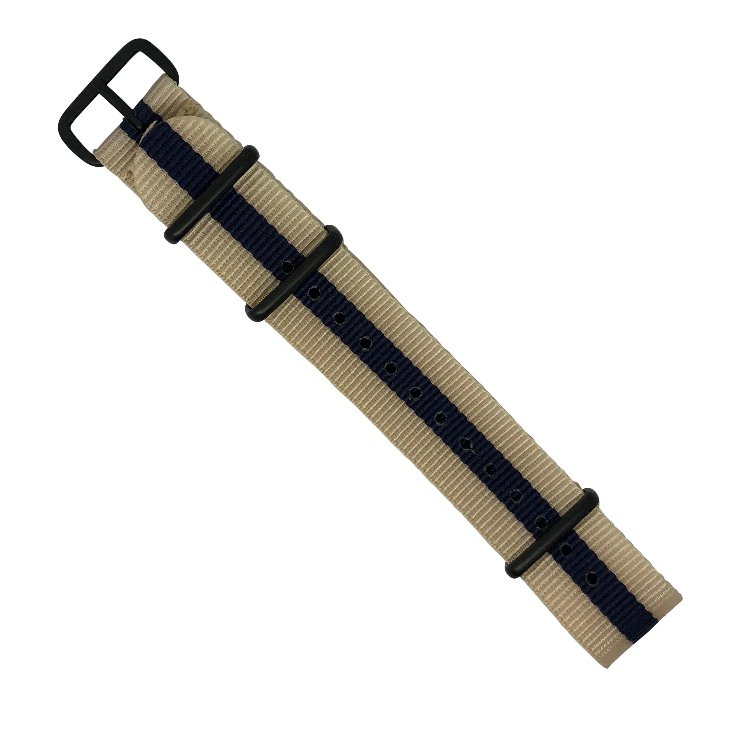 Premium Nato Strap in Beige Navy